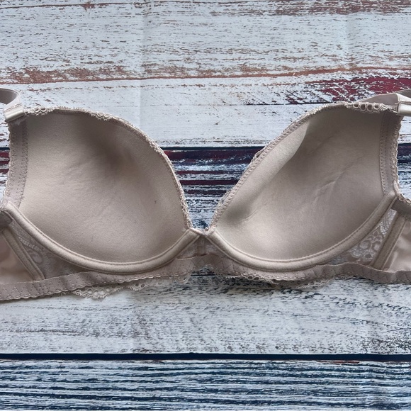 Rene Rofe Smart & Sexy Elegant Lace Underwire Push-up Bra - Cream - Picture 5 of 11